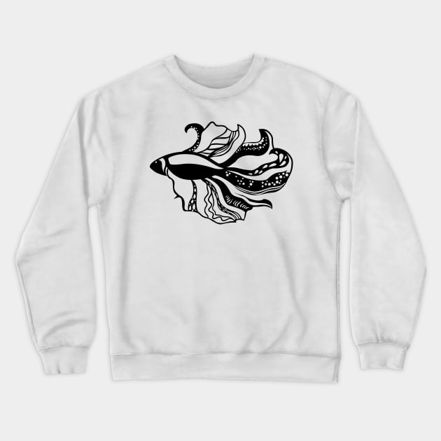 Art Fish Crewneck Sweatshirt by Design Anbay